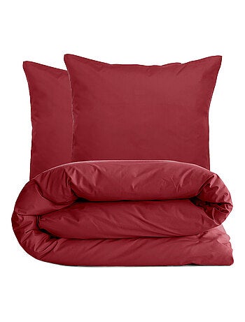 Parure de lit uni percale de coton MANOIR Taie 65x65 cm