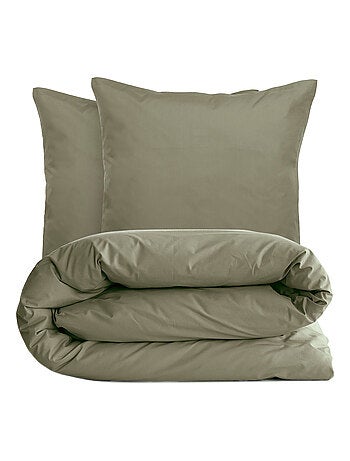 Parure de lit uni percale de coton MANOIR Taie 65x65 cm
