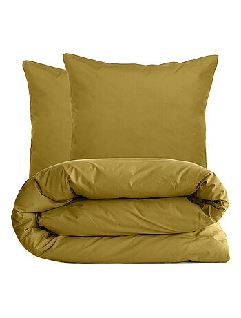 Parure de lit uni percale de coton MANOIR Taie 65x65 cm