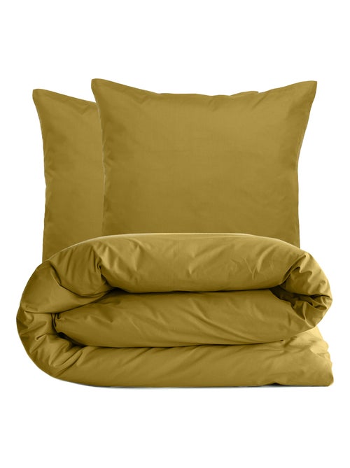 Parure de lit uni percale de coton MANOIR Taie 65x65 cm - Kiabi