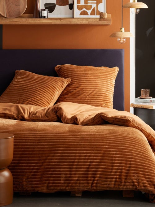 Parure de lit uni polaire MOKA - Kiabi