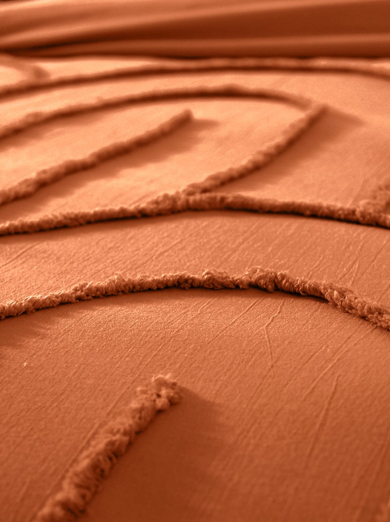 Parure de lit unie - 2 personnes Terracotta - Kiabi