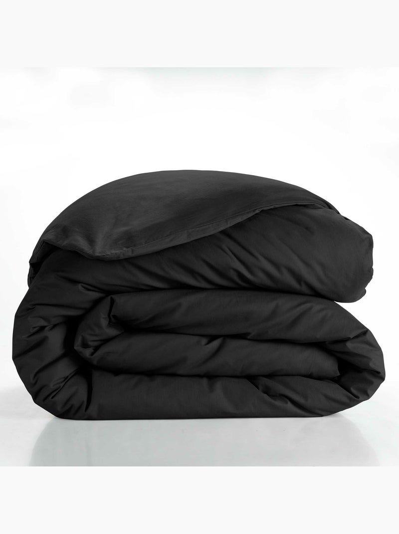 Parure de lit unie – 2 taies 63 x 63 cm incluses Noir - Kiabi