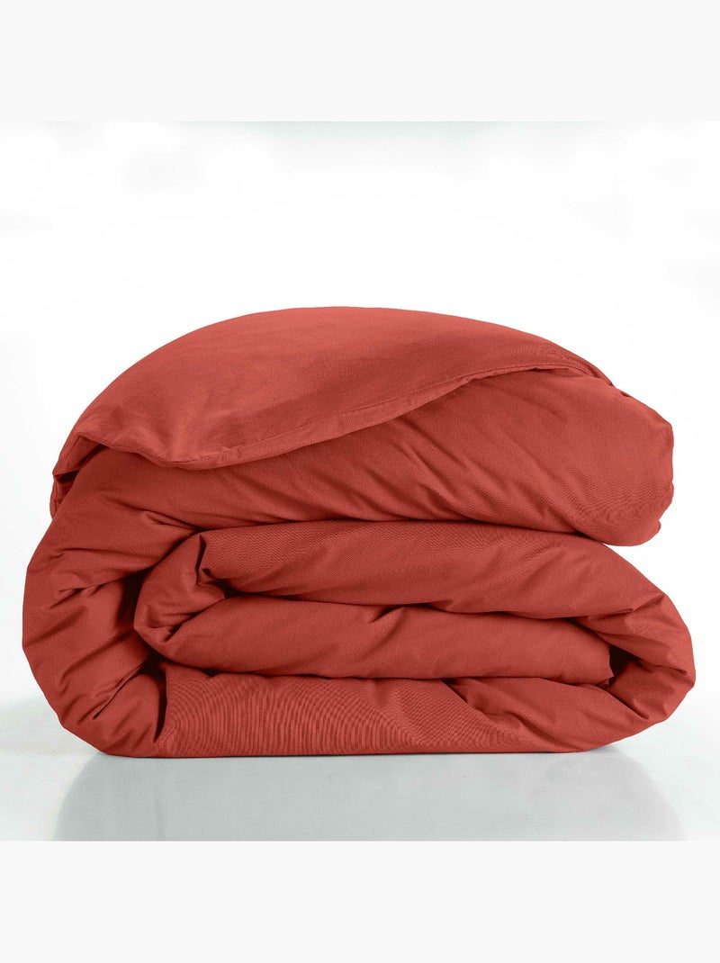 Parure de lit unie – 2 taies 63 x 63 cm incluses Terracotta - Kiabi