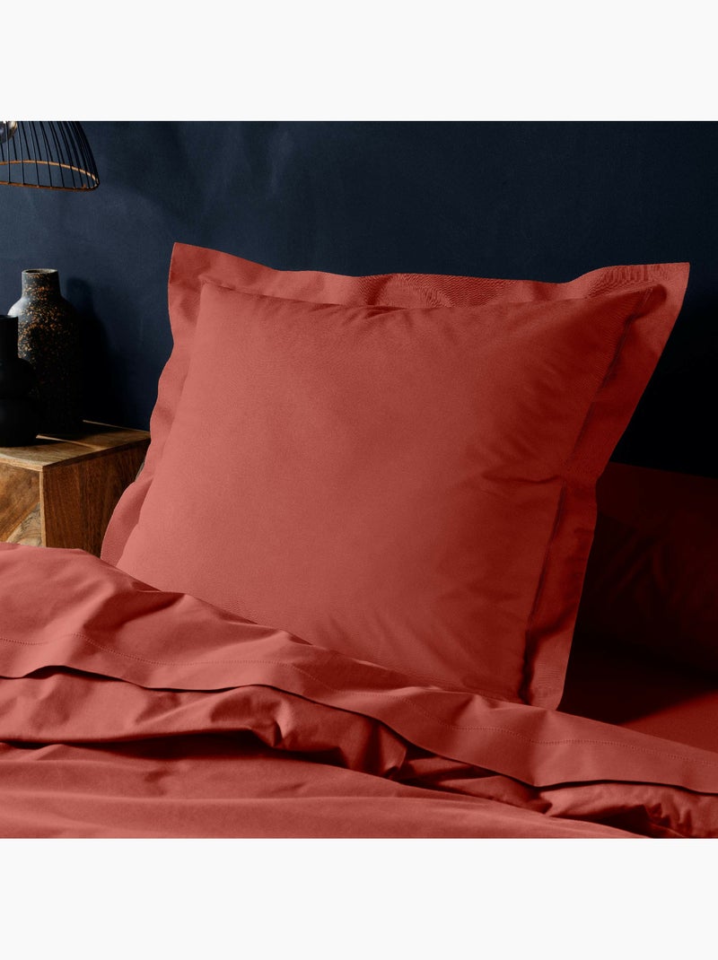 Parure de lit unie – 2 taies 63 x 63 cm incluses Terracotta - Kiabi
