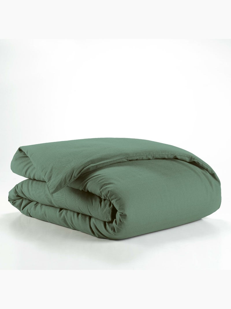 Parure de lit unie 57 fils – LINAÉ + 1 Taie Vert cèdre - Kiabi