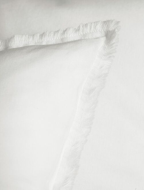 Parure de lit unie en coton, COTON LAVÉ - Kiabi
