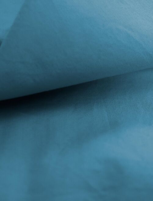 Parure de lit unie en coton taies à franges, COTON LAVÉ - Kiabi