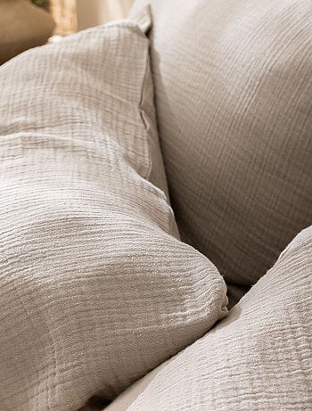 Parure de lit unie en coton, GAZE DE COTON