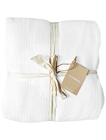 Parure de lit enfant unie en coton, GAZE DE COTON