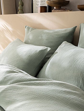 Parure de lit unie en coton, GAZE DE COTON