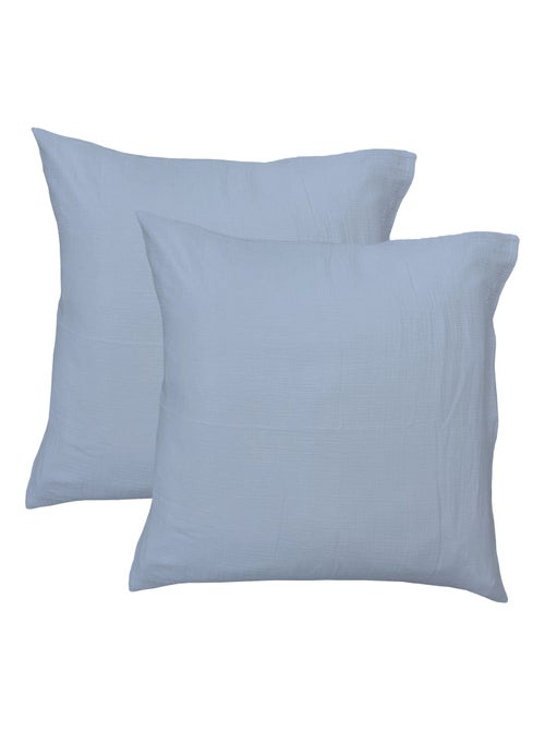 Parure de lit unie en coton Taies rectangle, GAZE DE COTON - Kiabi Parure de lit unie en coton Taies rectangle, GAZE DE COTON - Kiabi
