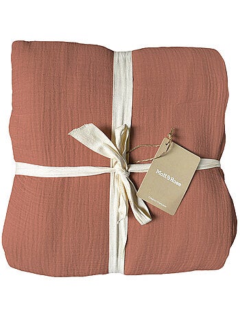Parure de lit unie en coton Taies rectangulaires, GAZE DE COTON