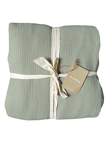 Parure de lit unie en coton Taies rectangulaires, GAZE DE COTON