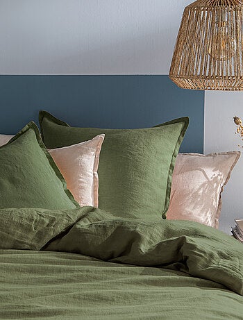 Parure de lit unie en lin Taies rectangulaires, PASSION LIN