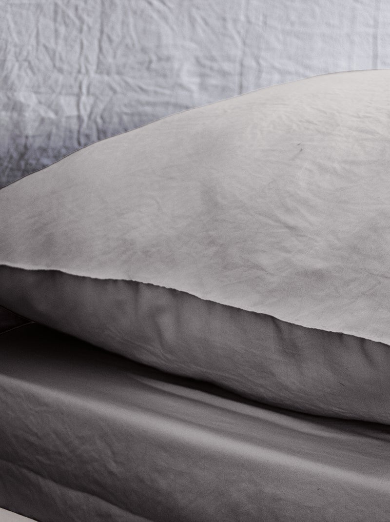 Parure de lit unie ultra douce - 1 ou 2 personnes Anthracite - Kiabi