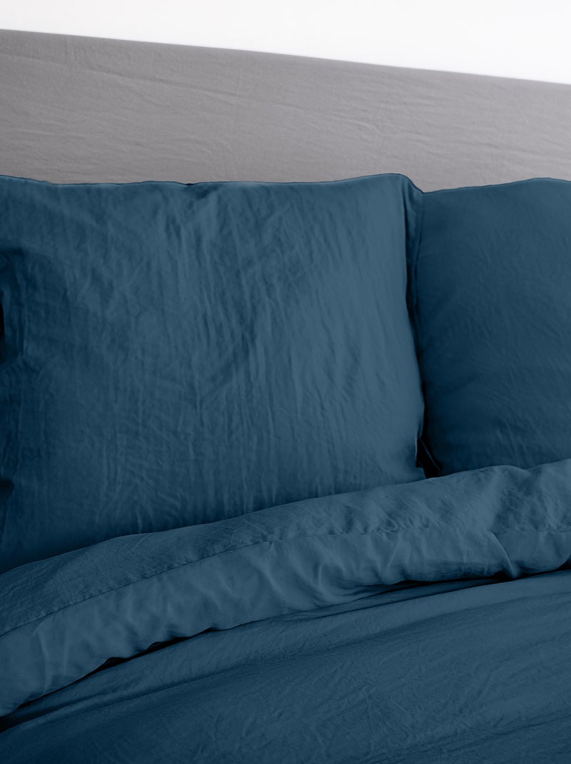 Parure de lit unie ultra douce - 1 ou 2 personnes Bleu - Kiabi