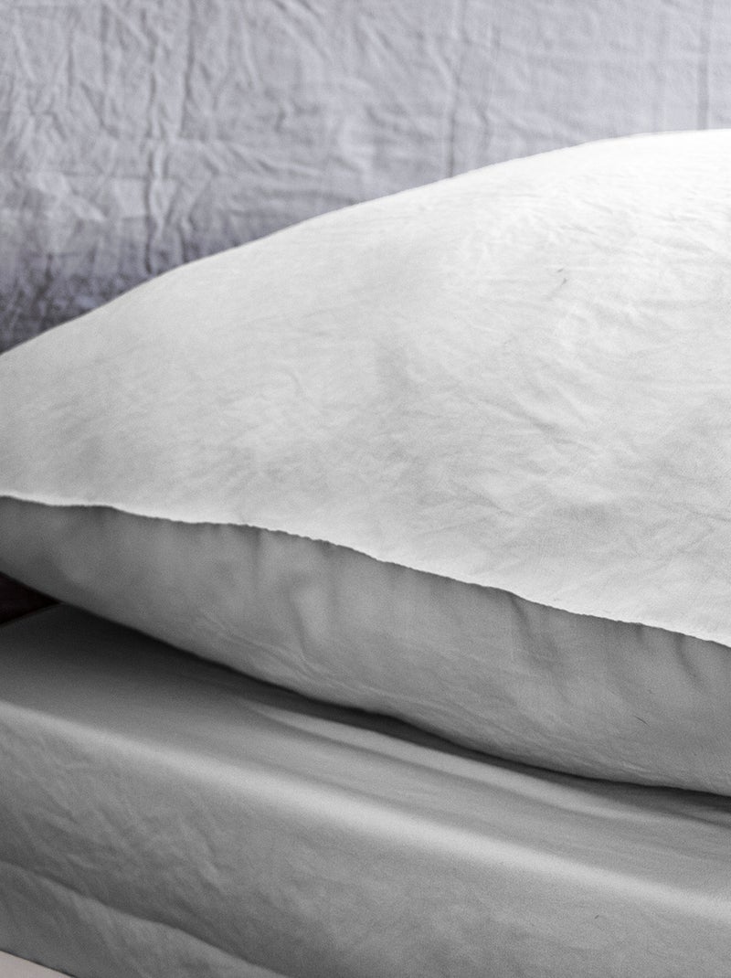 Parure de lit unie ultra douce - 1 ou 2 personnes GRIS - Kiabi
