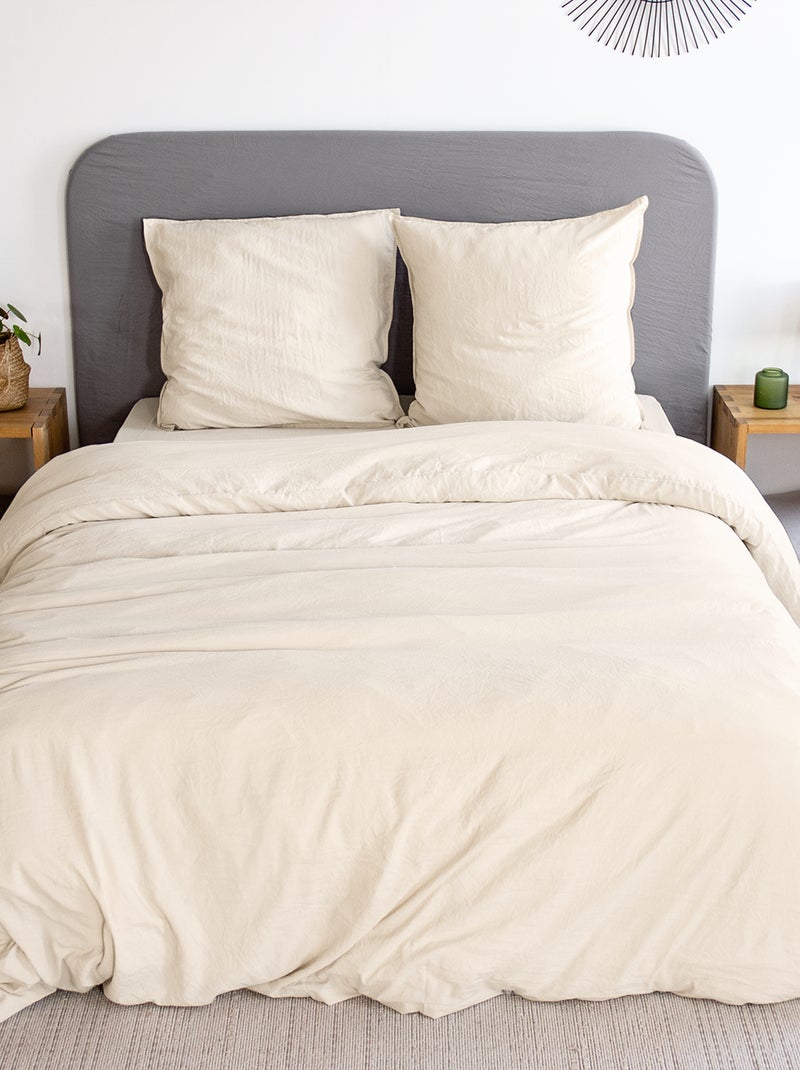 Parure de lit unie ultra douce - 1 ou 2 personnes