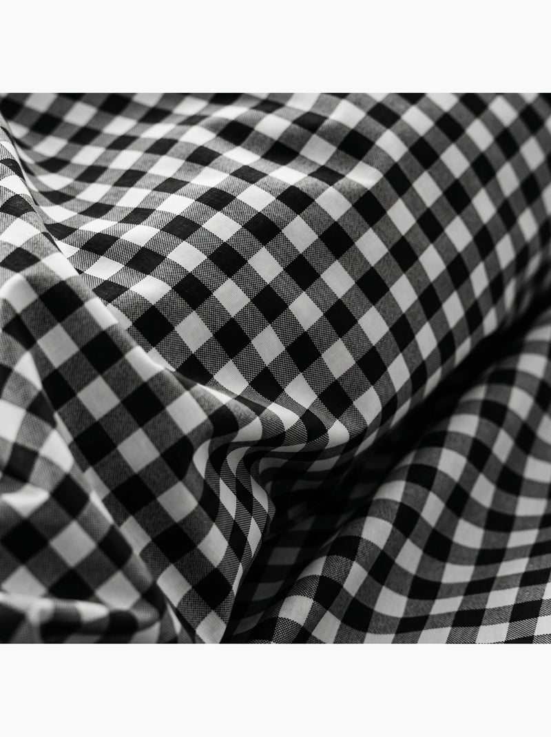 Parure de lit Vichy Noir - Kiabi