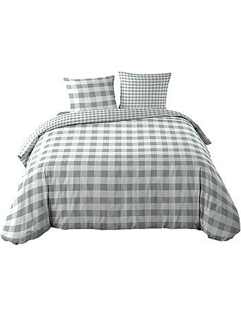 Parure de lit Victoire a carreaux