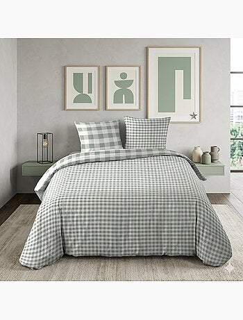 Parure de lit Victoire a carreaux