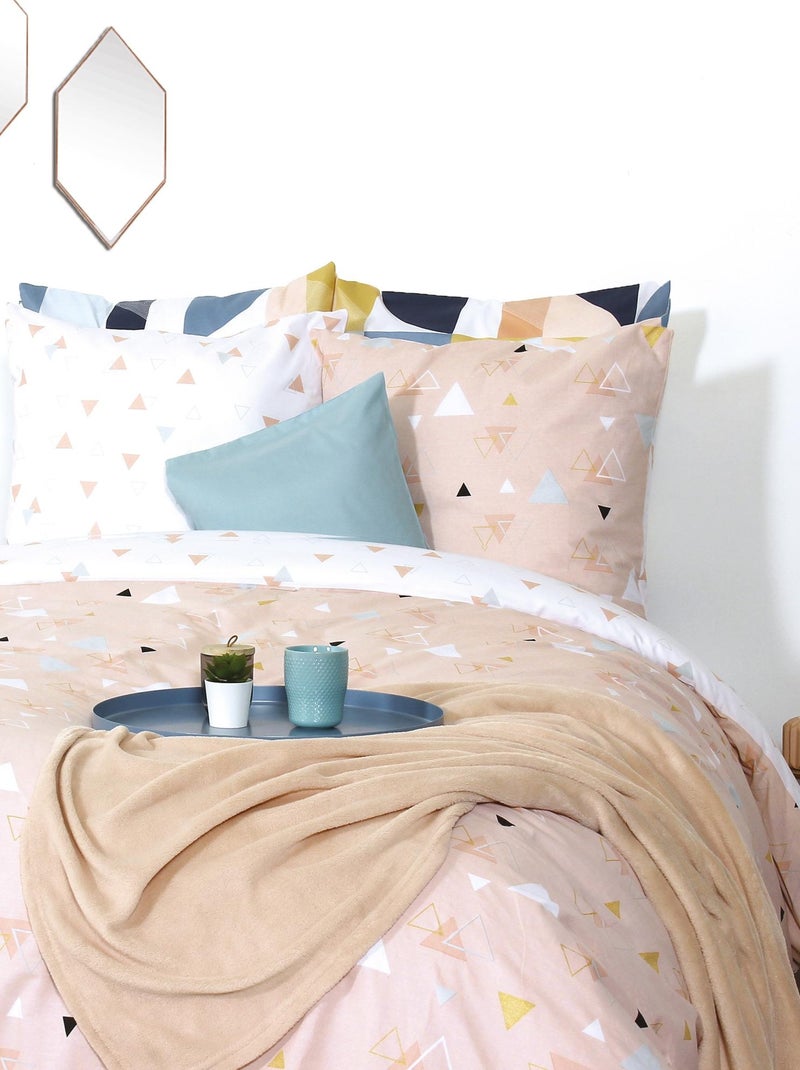 Parure de lit ZEN coton Rose - Kiabi