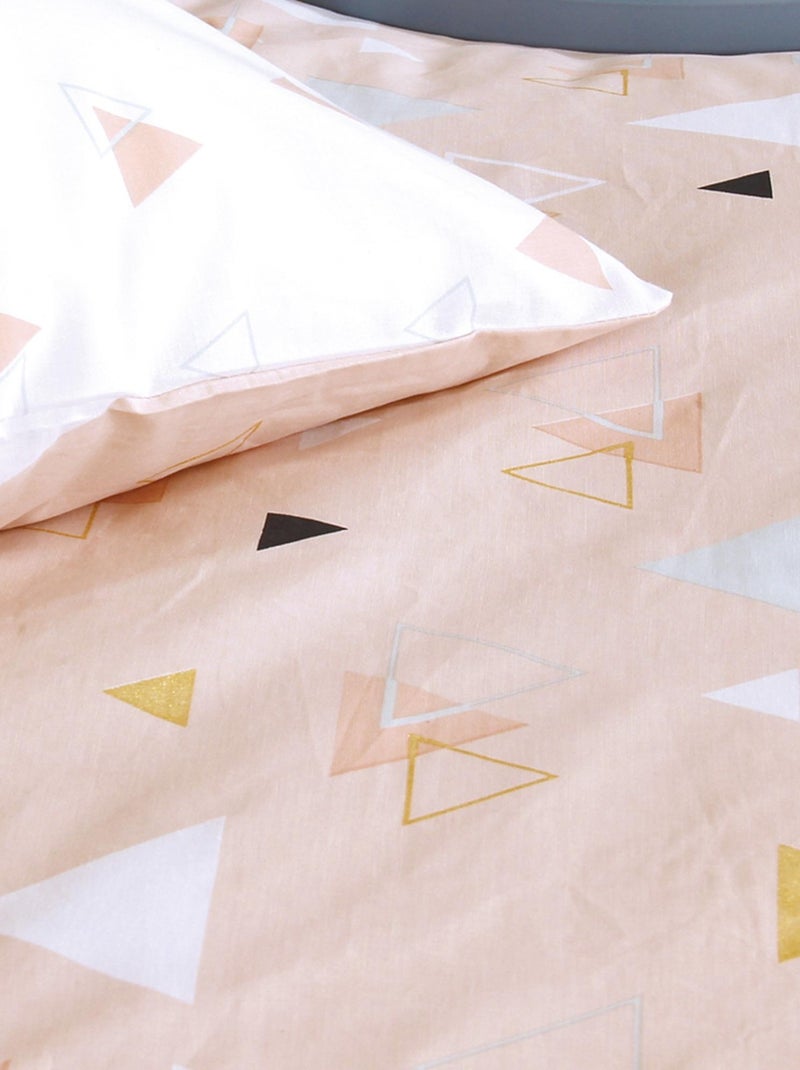 Parure de lit ZEN coton Rose - Kiabi