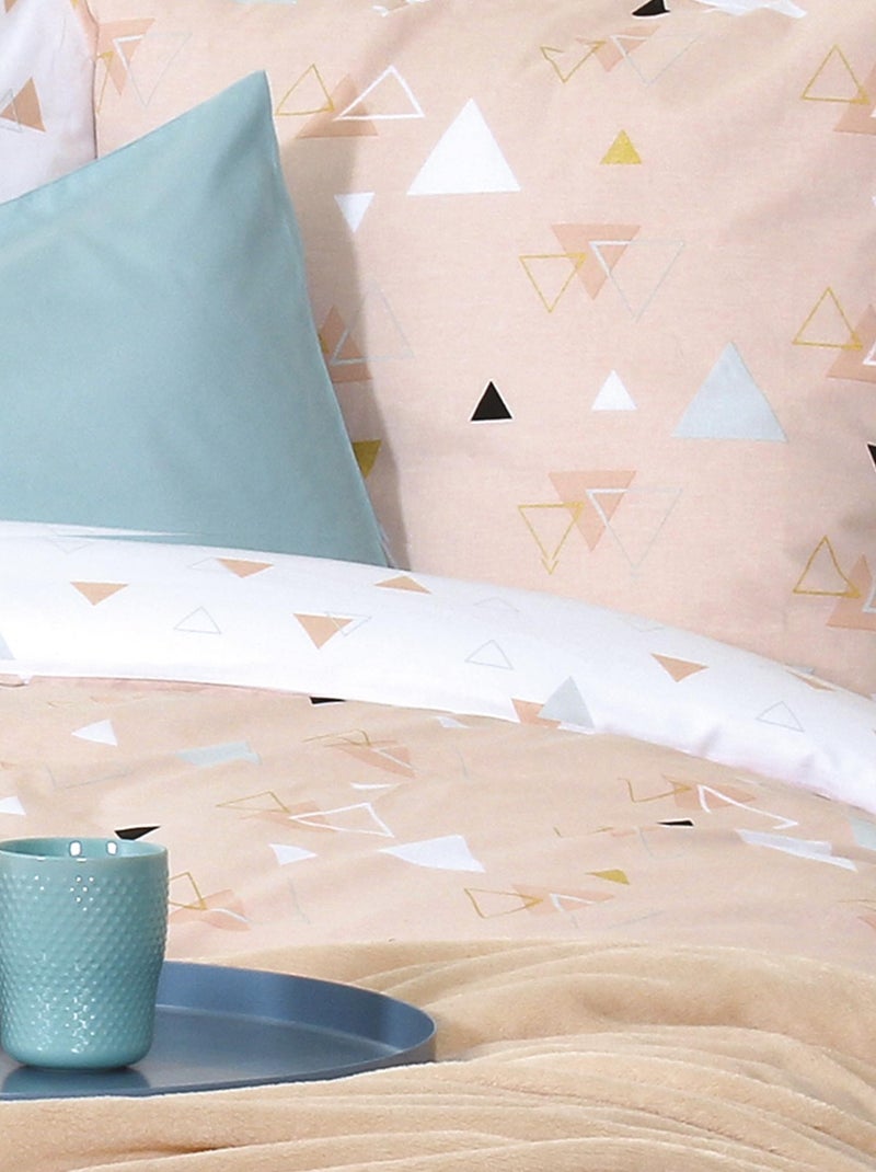Parure de lit ZEN coton Rose - Kiabi