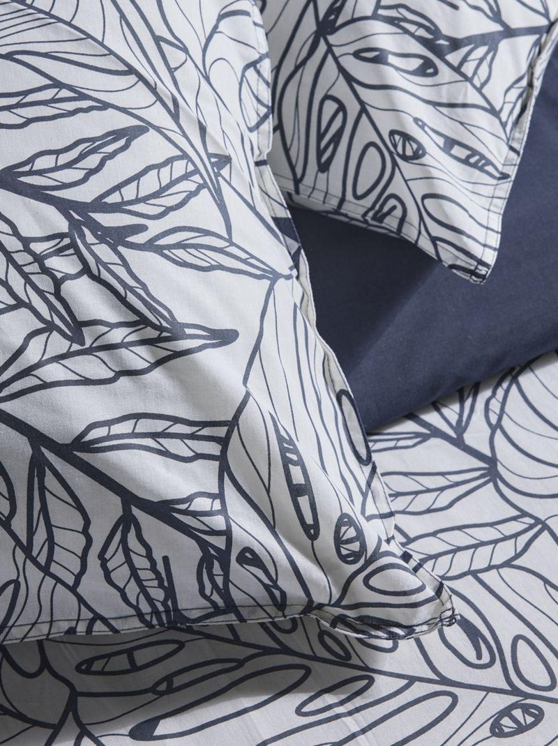 Parure de lit zippée imprimé Floral coton MAWIRA ADELE Blanc - Kiabi
