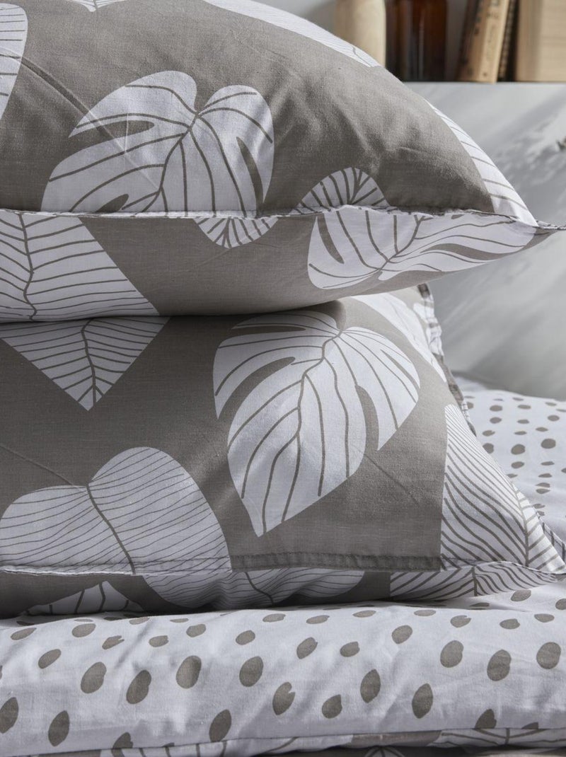 Parure de lit zippée imprimé Floral coton MAWIRA AUGUSTINE Beige - Kiabi