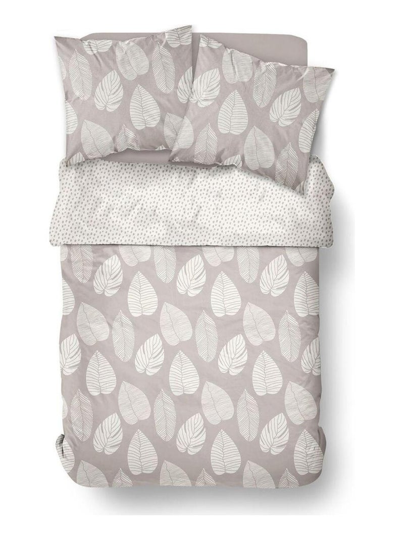 Parure de lit zippée imprimé Floral coton MAWIRA AUGUSTINE Beige - Kiabi