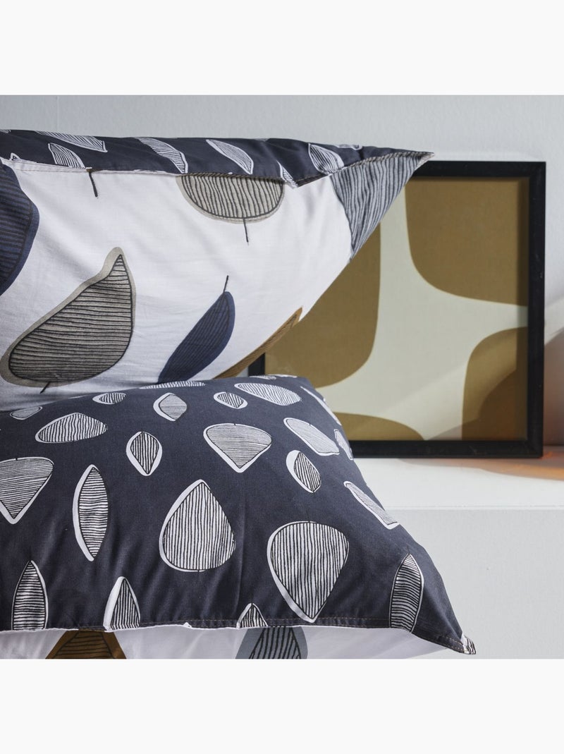 Parure de lit zippée imprimé Graphique coton MAWIRA CECILE Blanc - Kiabi