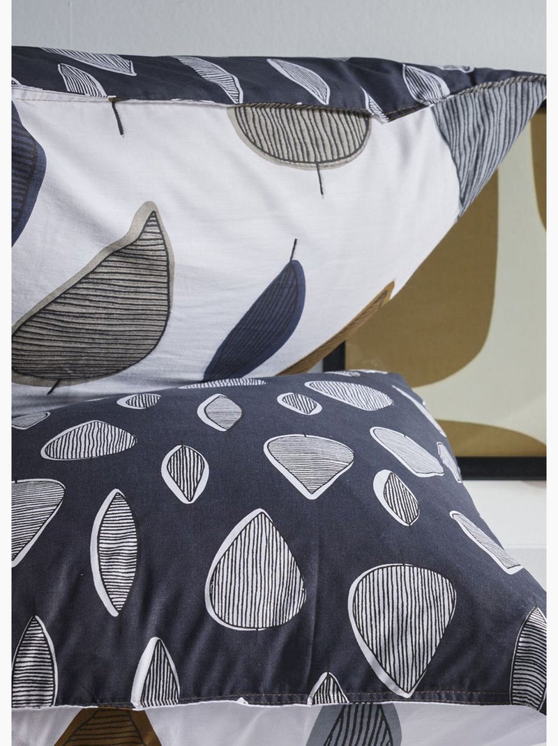 Parure de lit zippée imprimé Graphique coton MAWIRA CECILE Blanc - Kiabi