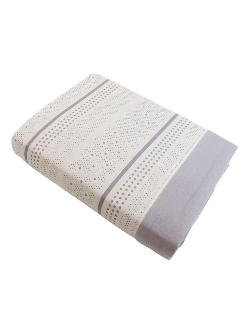 Parure drap de lit en coton flanelle 57 fils imprimé BERLIN Beige - Kiabi