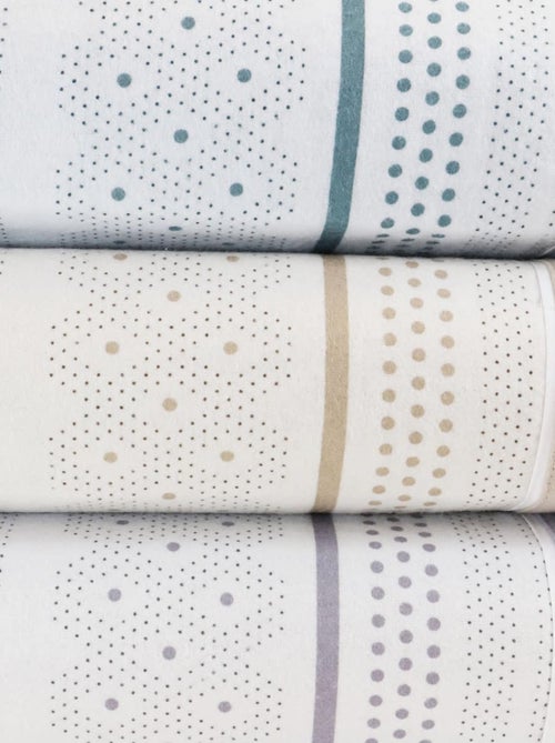Parure drap de lit en coton flanelle 57 fils imprimé BERLIN - Kiabi