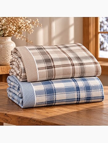 Parure drap de lit en coton flanelle 57 fils imprimé bologne