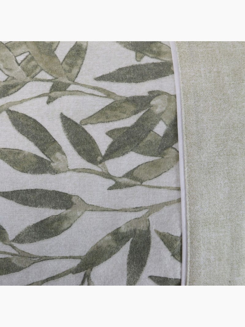 Parure drap de lit en coton flanelle 57 fils imprimé indico Vert - Kiabi
