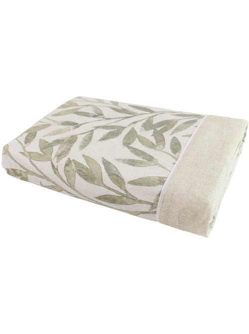 Parure drap de lit en coton flanelle 57 fils imprimé indico - Kiabi Parure drap de lit en coton flanelle 57 fils imprimé indico - Kiabi