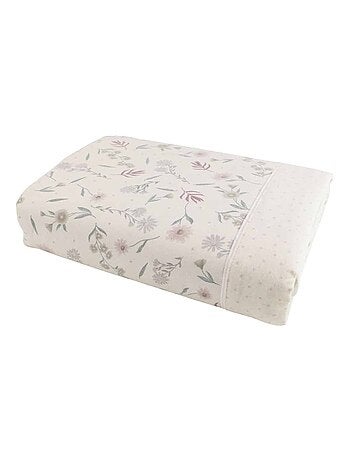 Parure drap de lit en coton flanelle 57 fils imprimé MEDITERRANEAO