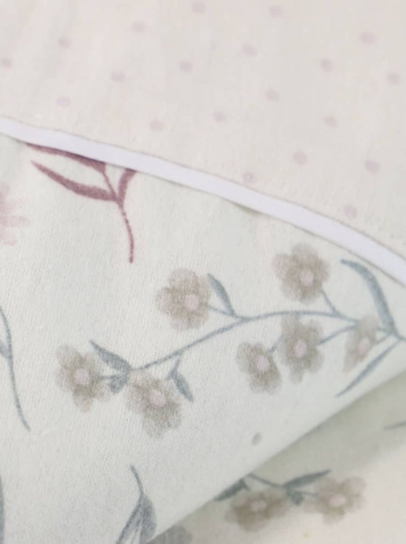 Parure drap de lit en coton flanelle 57 fils imprimé MEDITERRANEAO Bleu - Kiabi