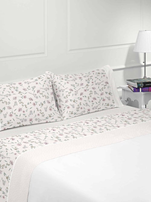Parure drap de lit en coton flanelle 57 fils imprimé MEDITERRANEAO - Kiabi Parure drap de lit en coton flanelle 57 fils imprimé MEDITERRANEAO - Kiabi