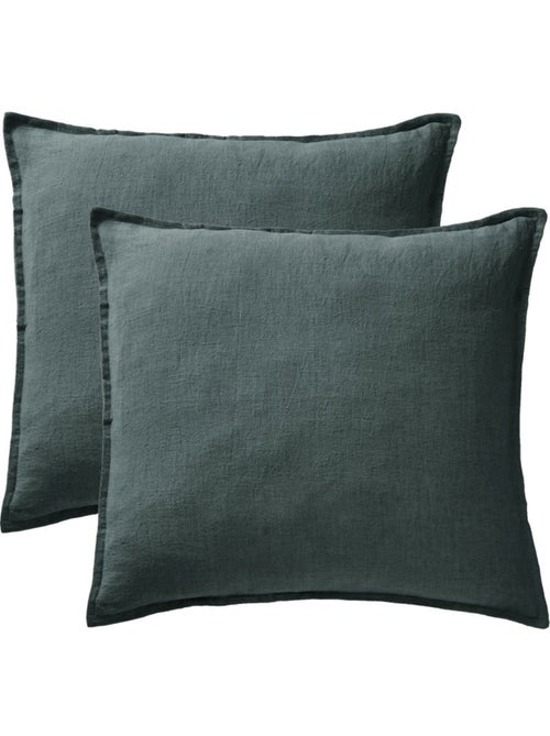 Parure Drap Housse + 2 Taies 60x60 cm 100% Lin Français - Kiabi