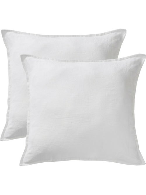 Parure Drap Housse + 2 Taies 60x60 cm 100% Lin Français - Kiabi