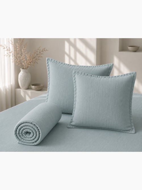 Parure Drap Housse + 2 Taies 60x60 cm 100% Lin Français - Kiabi