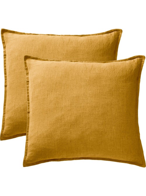 Parure Drap Housse + 2 Taies 60x60 cm 100% Lin Français - Kiabi