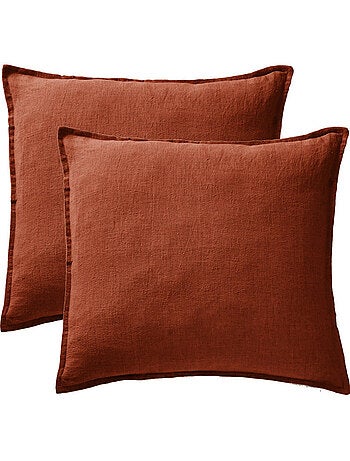 Parure Drap Housse + 2 Taies 60x60 cm 100% Lin Français