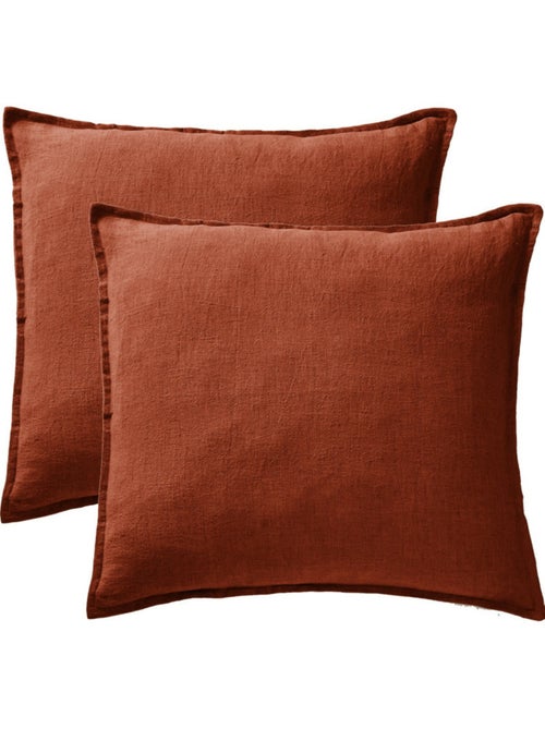Parure Drap Housse + 2 Taies 60x60 cm 100% Lin Français - Kiabi