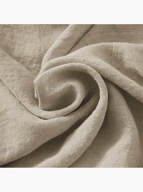 Parure Drap Housse + 2 Taies 60x60 cm 100% Lin Français - Kiabi