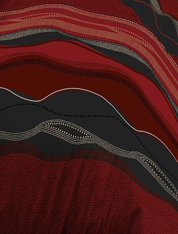 Parure Drap plat + drap-housse 140x190 + 2 Taies - Microfibre - Baltic rouge